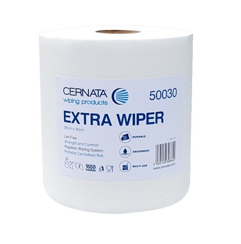 CERNATA® Extra Wiper Roll 600 Sheets 3 Ply White